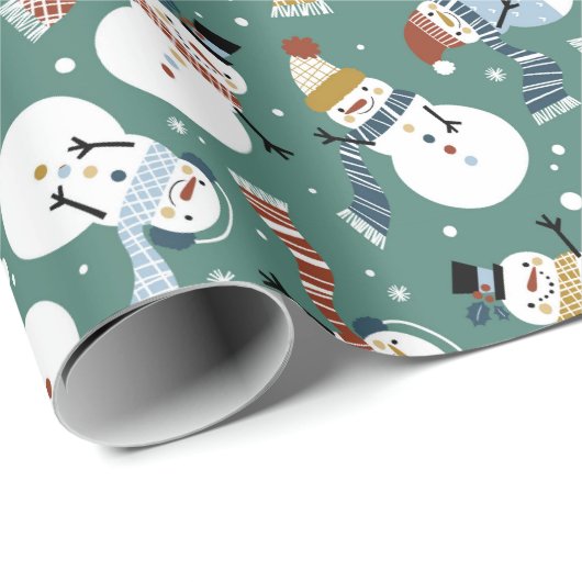 Kerstmannen Cadeaupapier (Rol Hoek)