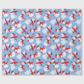 Kerstmannen Cadeaupapier (Vlak)