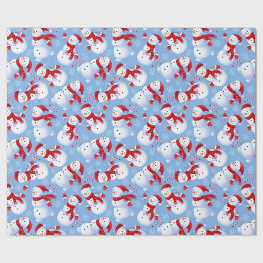 Kerstmannen Cadeaupapier (Vlak)