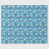 Kerstmannen Cadeaupapier (Vlak)