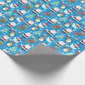 Kerstmannen Cadeaupapier (Hoek)
