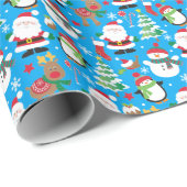 Kerstmannen Cadeaupapier (Rol Hoek)