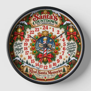 Kerstmannen Countdown naar Kerstmis Klok