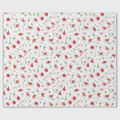 Kerstmannen en Candy Canes Cadeaupapier (Vlak)