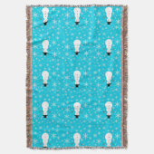 Kerstmannen en Snowflakes Deken (Voorkant Verticaal)
