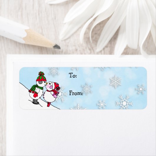 kerstmannen en vrouwen die zoenen en van etiket (Insitu)