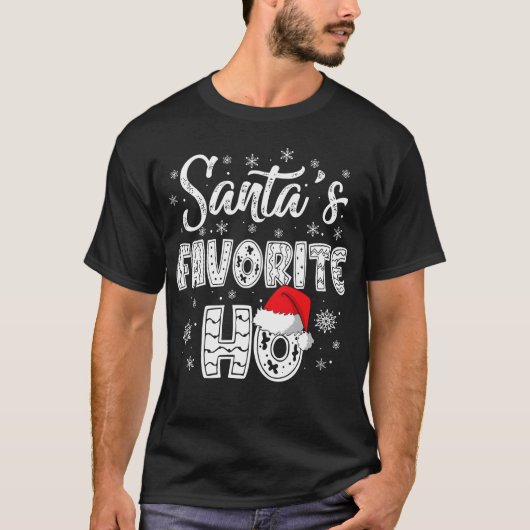 Kerstmannen Favoriete Kerstman Hoed T-shirt (Voorkant)