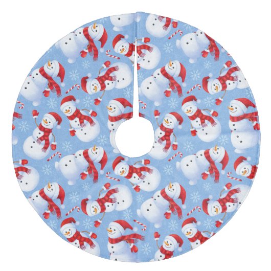 Kerstmannen Fleece Kerstboom Rok (Voorkant)