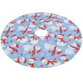 Kerstmannen Fleece Kerstboom Rok (Gekanteld)