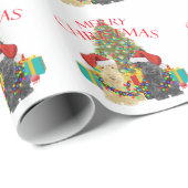 Kerstmannen Helpen Cadeaupapier (Rol Hoek)