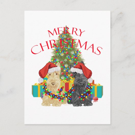 Kerstmannen Helpen Feestdagenkaart (Voorkant)
