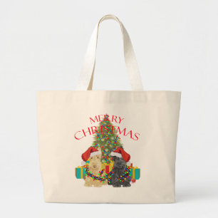 Kerstmannen Helpen Grote Tote Bag