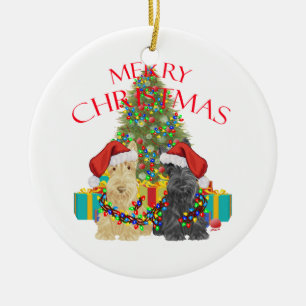 Kerstmannen Helpen Keramisch Ornament