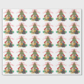 Kerstmannen Helpers Cadeaupapier (Vlak)