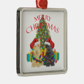 Kerstmannen Helpers Metalen Ornament (Rechts)