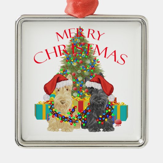 Kerstmannen Helpers Metalen Ornament (Voorkant)