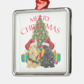 Kerstmannen Helpers Metalen Ornament (Links)