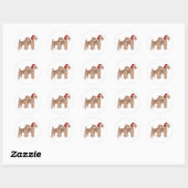 Kerstmannen Helpers Ronde Sticker (Vel)