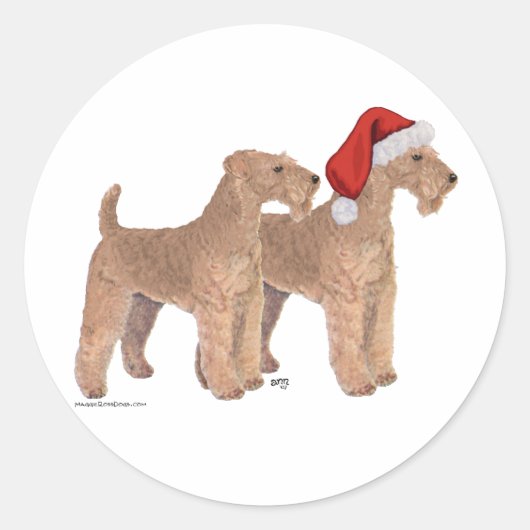 Kerstmannen Helpers Ronde Sticker (Voorkant)