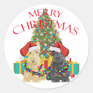 Kerstmannen Helpers Ronde Sticker