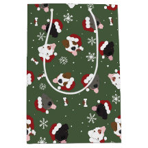 Kerstmannen Honden op Groen