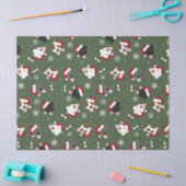 Kerstmannen Honden op Groen Tissuepapier (Craft)