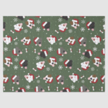 Kerstmannen Honden op Groen