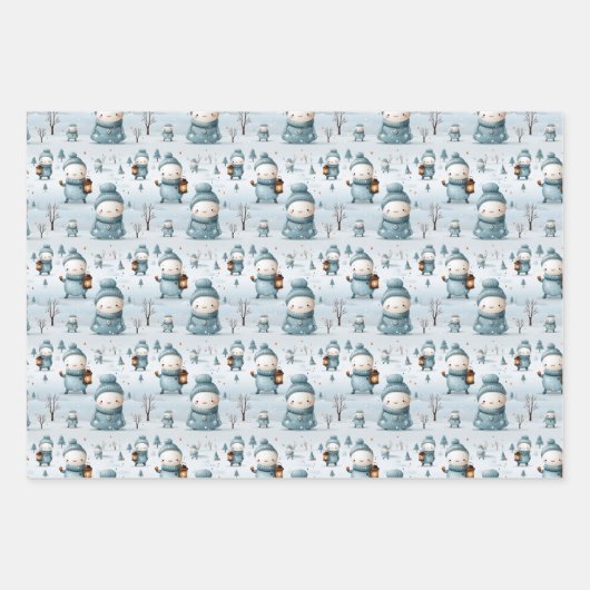 Kerstmannen Inpakpapier Vel (Voorkant 2)