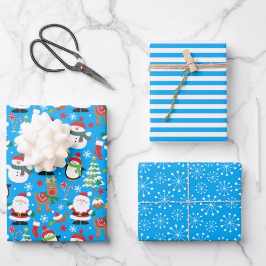 Kerstmannen Inpakpapier Vel (Voorkant)