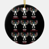 Kerstmannen jaagden kerstmannen Mannen jager Keramisch Ornament (Voorkant)