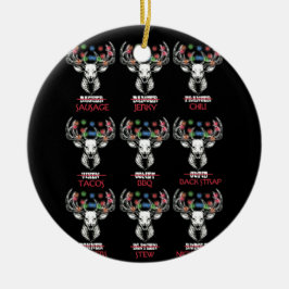 Kerstmannen jaagden kerstmannen Mannen jager Keramisch Ornament