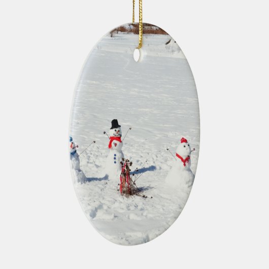 Kerstmannen Keramisch Ornament (Rechts)