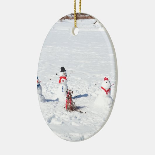 Kerstmannen Keramisch Ornament (Links)