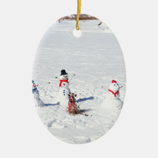 Kerstmannen Keramisch Ornament (Voorkant)