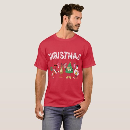 Kerstmannen Kerst Cheers trui T-shirt (Voorkant volledig)