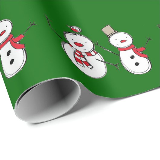 Kerstmannen Kerstpatroon Inpakpapier (Rol Hoek)