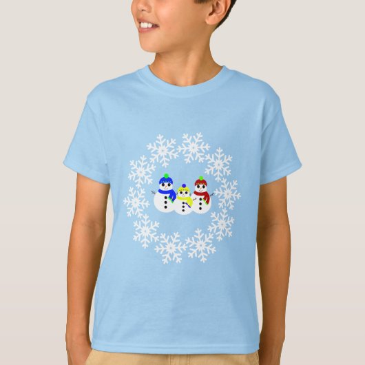 Kerstmannen Kinder T-Shirt (Voorkant)