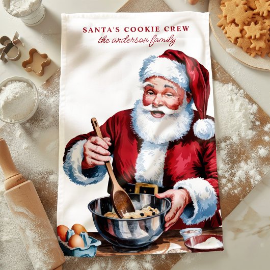Kerstmannen Koekjes Club Persoonlijke Kerstmis Theedoek