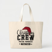 Kerstmannen maken samen herinneringen grote tote bag (Voorkant)