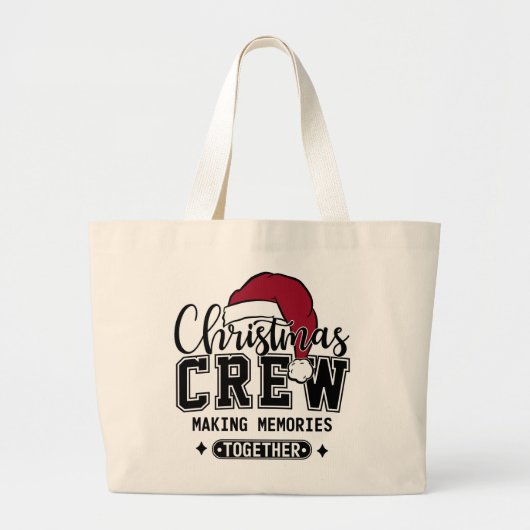 Kerstmannen maken samen herinneringen grote tote bag (Voorkant)