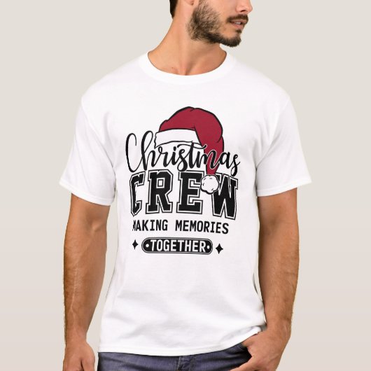 Kerstmannen maken samen herinneringen t-shirt (Voorkant)