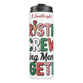 Kerstmannen maken samen herinneringen thermosbeker (Voorkant)