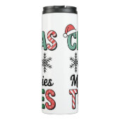 Kerstmannen maken samen herinneringen thermosbeker (Achterkant)