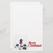 Kerstmannen met Cowboy-Petten Briefpapier (Voorkant / Achterkant)