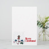 Kerstmannen met Cowboy-Petten Briefpapier (Staand voorkant)