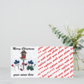 Kerstmannen met Cowboy-Petten Feestdagenkaart (Staand voorkant)