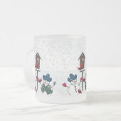 Kerstmannen met Cowboy-Petten Matglas Koffiemok (Voorkant links)