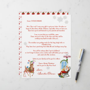 Kerstmannen Noordpool rendier brief aan uw kind 