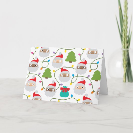 Kerstmannen Patroon Kaart (Voorkant)