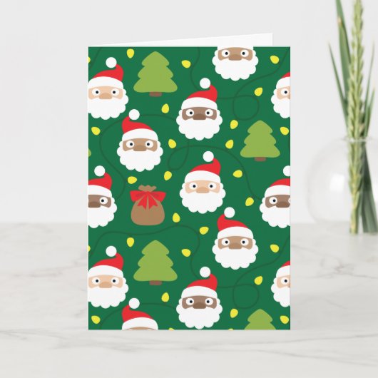 Kerstmannen Patroon Kaart (Voorkant)